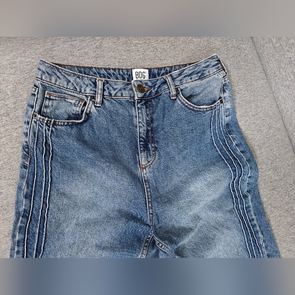 BDG Blue Denim Jeans with Brown Accents